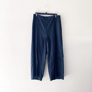 Coldwater Creek‎ Black Linen Cropped Pants
